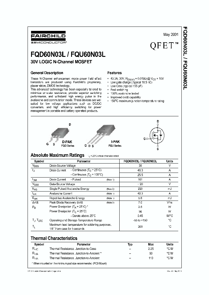 FQU60N03L_4427516.PDF Datasheet