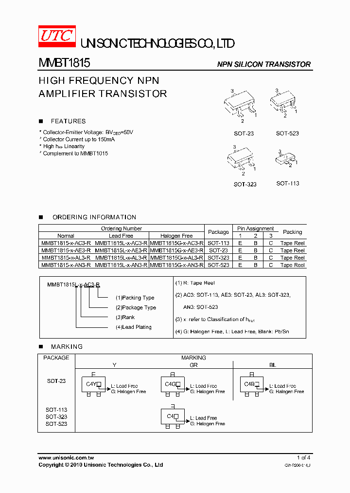 MMBT1815L-GR-AN3-R_4435615.PDF Datasheet