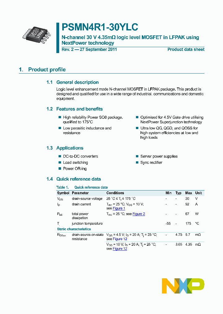 PSMN4R1-30YLC_4439144.PDF Datasheet