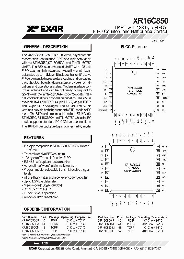 XR16C850CQ_4439042.PDF Datasheet