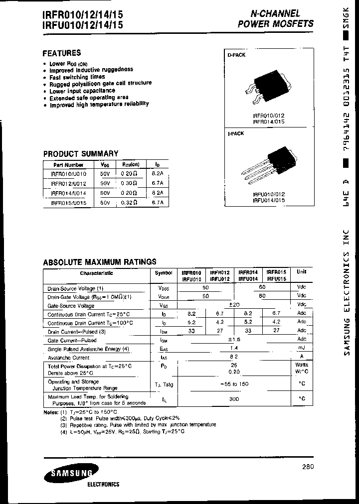 IRFR015_4439288.PDF Datasheet