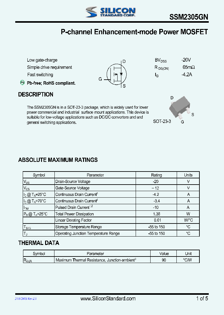 SSM2305GN_4440163.PDF Datasheet