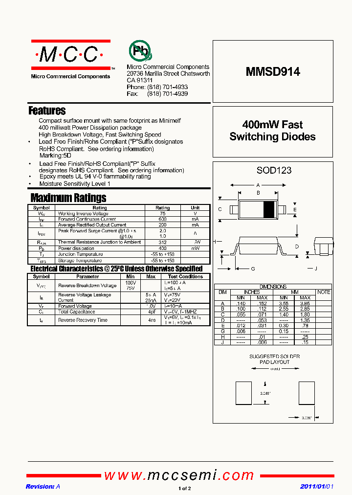 MMSD914_4441889.PDF Datasheet