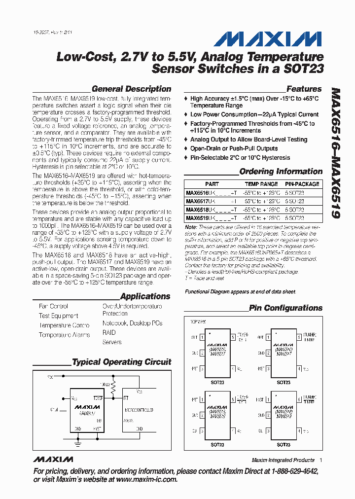 MAX6519UKP105_4445760.PDF Datasheet