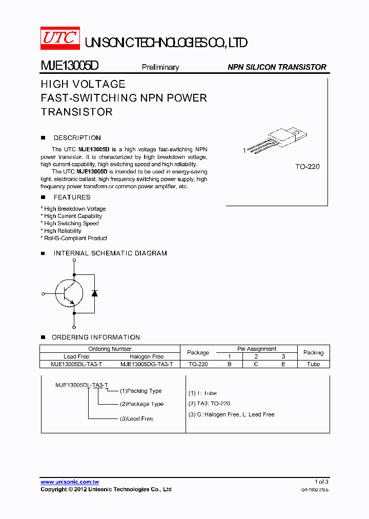 MJE13005D_4446552.PDF Datasheet