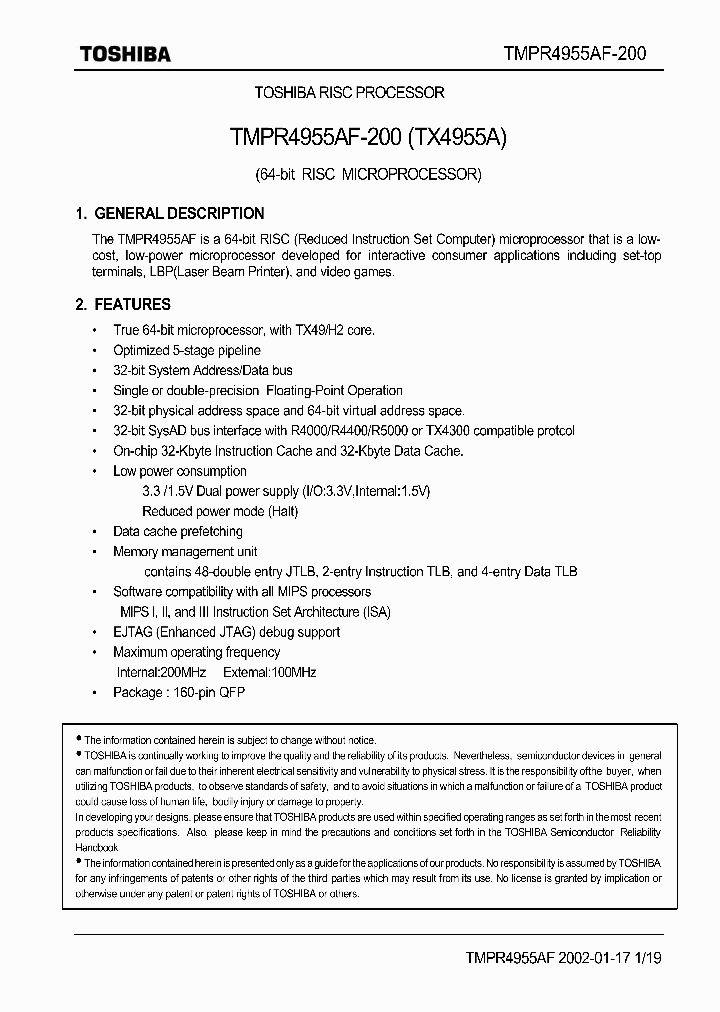 TMPR4955AFG-200_4449205.PDF Datasheet