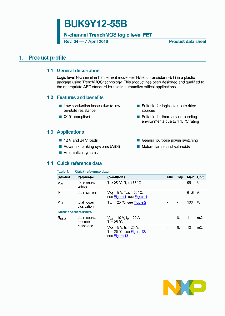 BUK9Y12-55B_4455152.PDF Datasheet