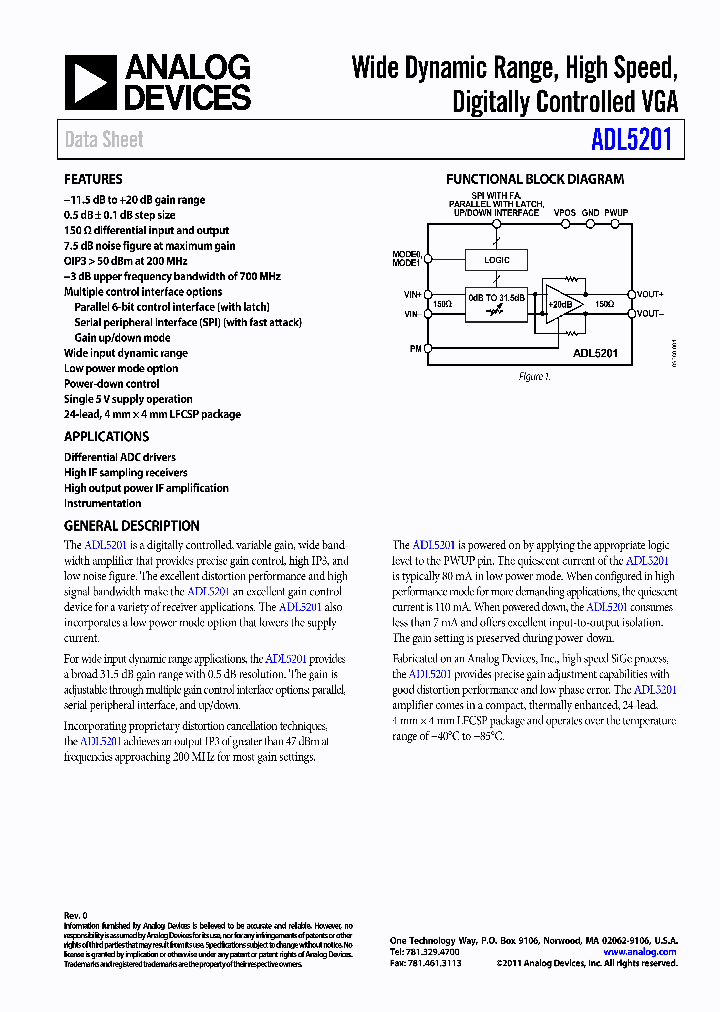 ADL5201ACPZ-R7_4455400.PDF Datasheet