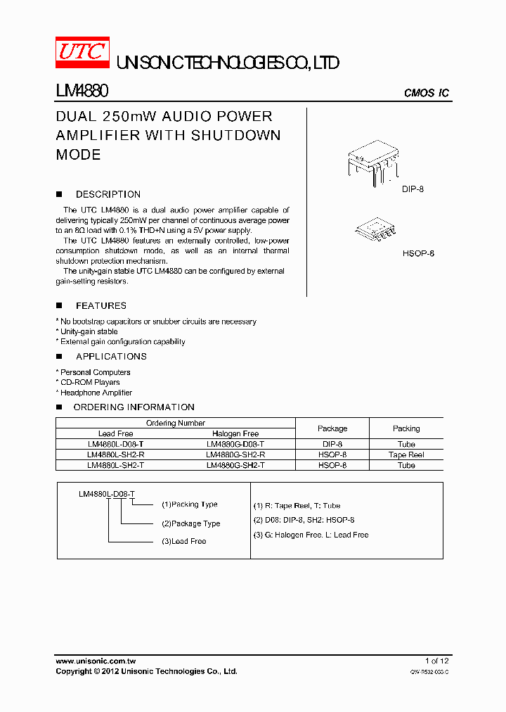 LM4880G-SH2-R_4460427.PDF Datasheet
