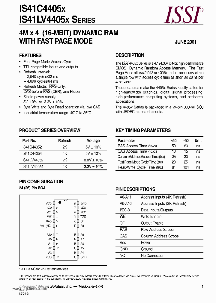 IS41LV4405X_4463094.PDF Datasheet