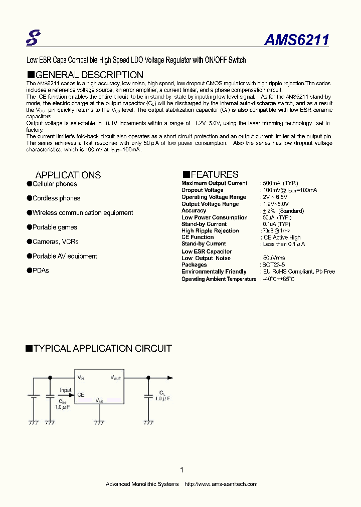 AMS6211_4463907.PDF Datasheet