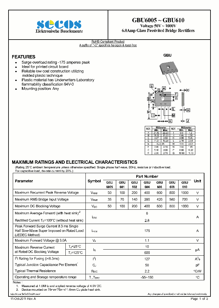 GBU6005_4465231.PDF Datasheet