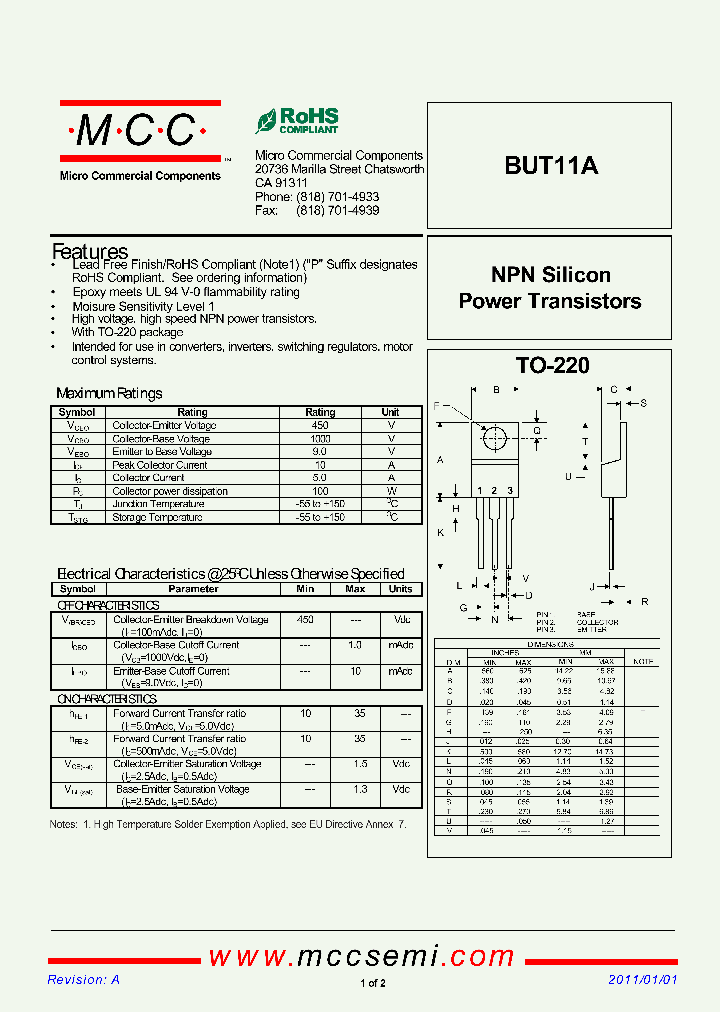 BUT11A_4465446.PDF Datasheet