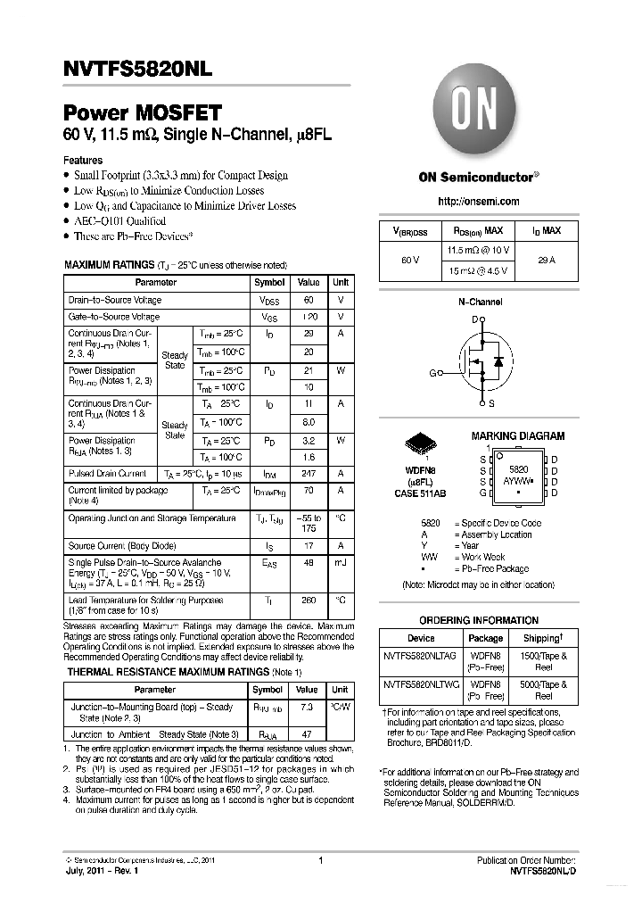 NVTFS5820NL_4468570.PDF Datasheet