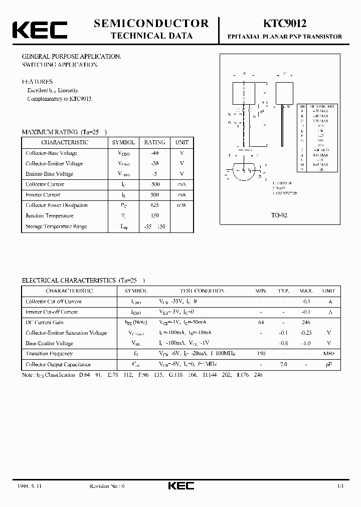 KTC9012_4471808.PDF Datasheet