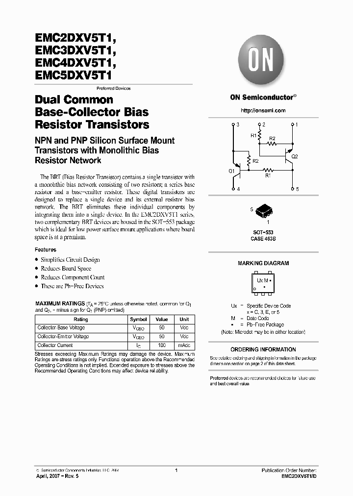 EMC4DXV5T5G_4472753.PDF Datasheet