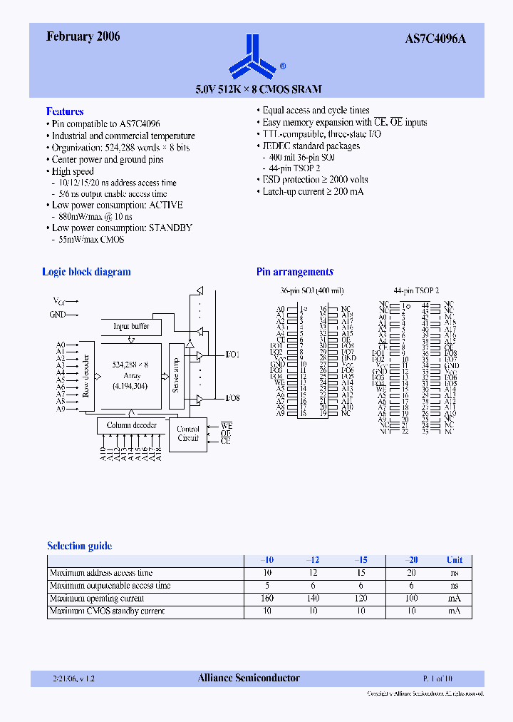 AS7C4096A-12TCN_4472982.PDF Datasheet