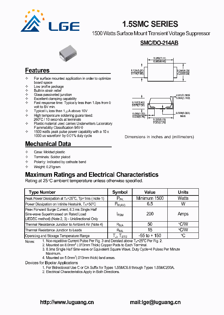15SMC150A_4473840.PDF Datasheet
