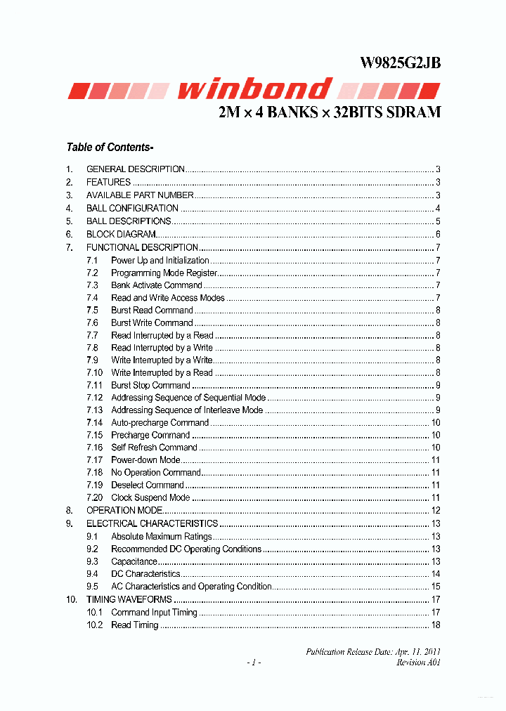 W9825G2JB_4474111.PDF Datasheet