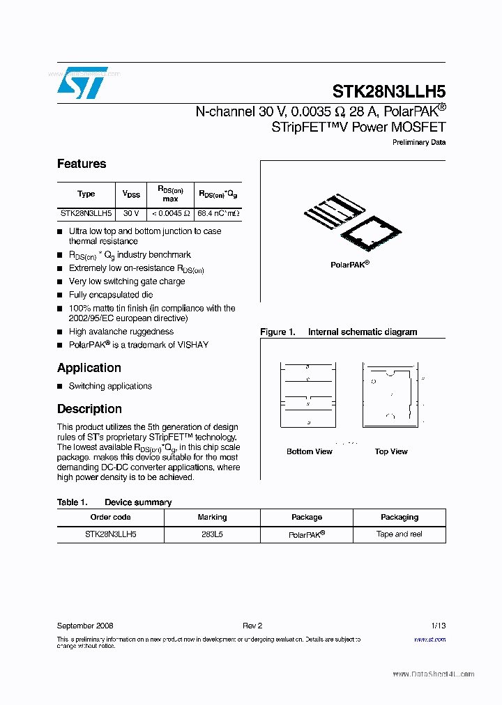 STK28N3LLH5_4475689.PDF Datasheet