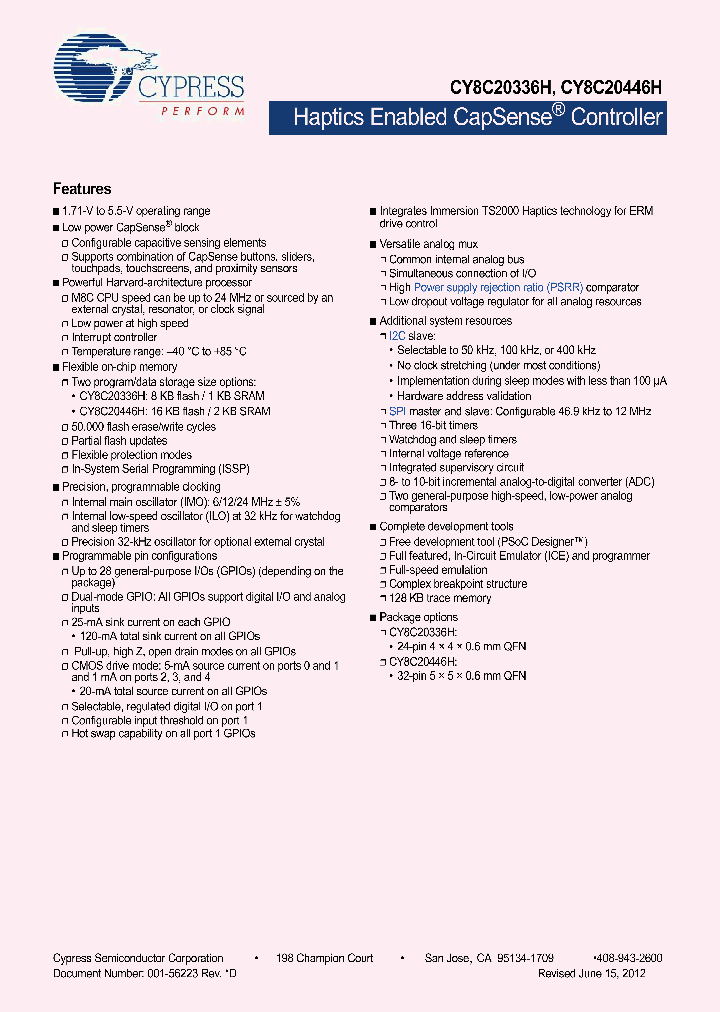 CY8C20066A-24LTXI_4475887.PDF Datasheet