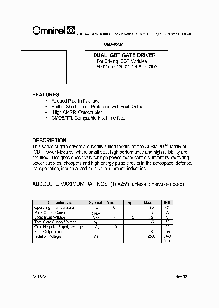 OM9405SM_4476165.PDF Datasheet