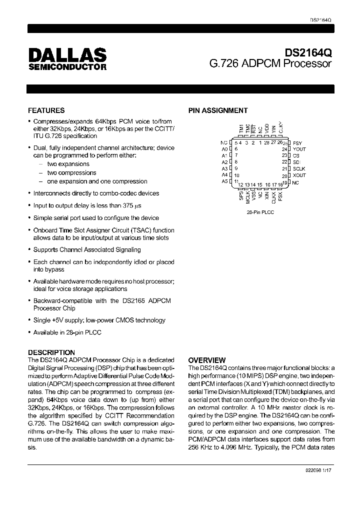 DS2164Q_4477625.PDF Datasheet