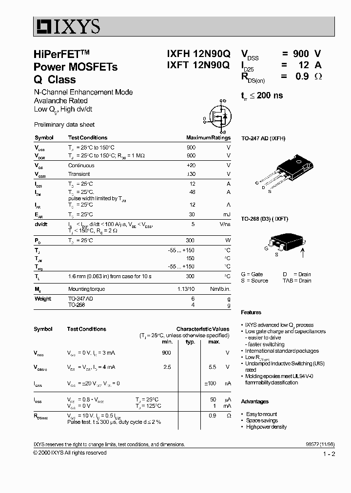 IXFH12N90Q_4478518.PDF Datasheet