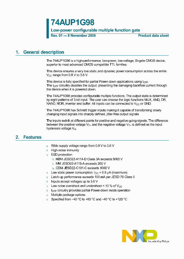 74AUP1G98GW-G_4480182.PDF Datasheet
