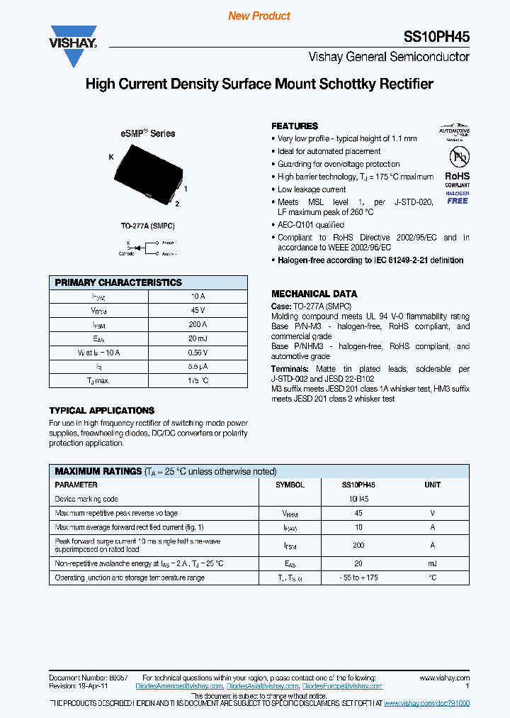 SS10PH45-M3-86A_4480904.PDF Datasheet