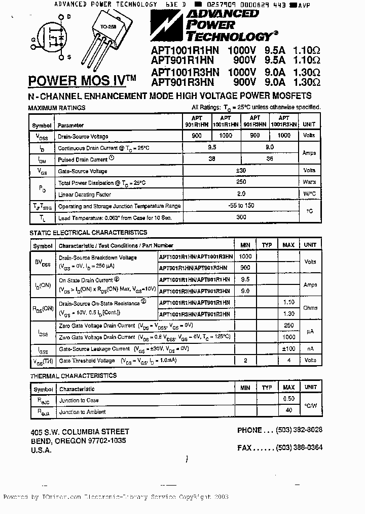 APT1001R3HN_4486266.PDF Datasheet
