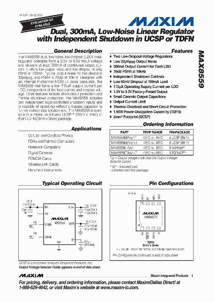 MAX8559EBAAAT_4489546.PDF Datasheet