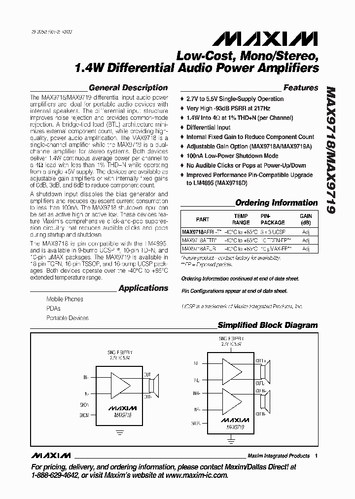 MAX9719_4491853.PDF Datasheet