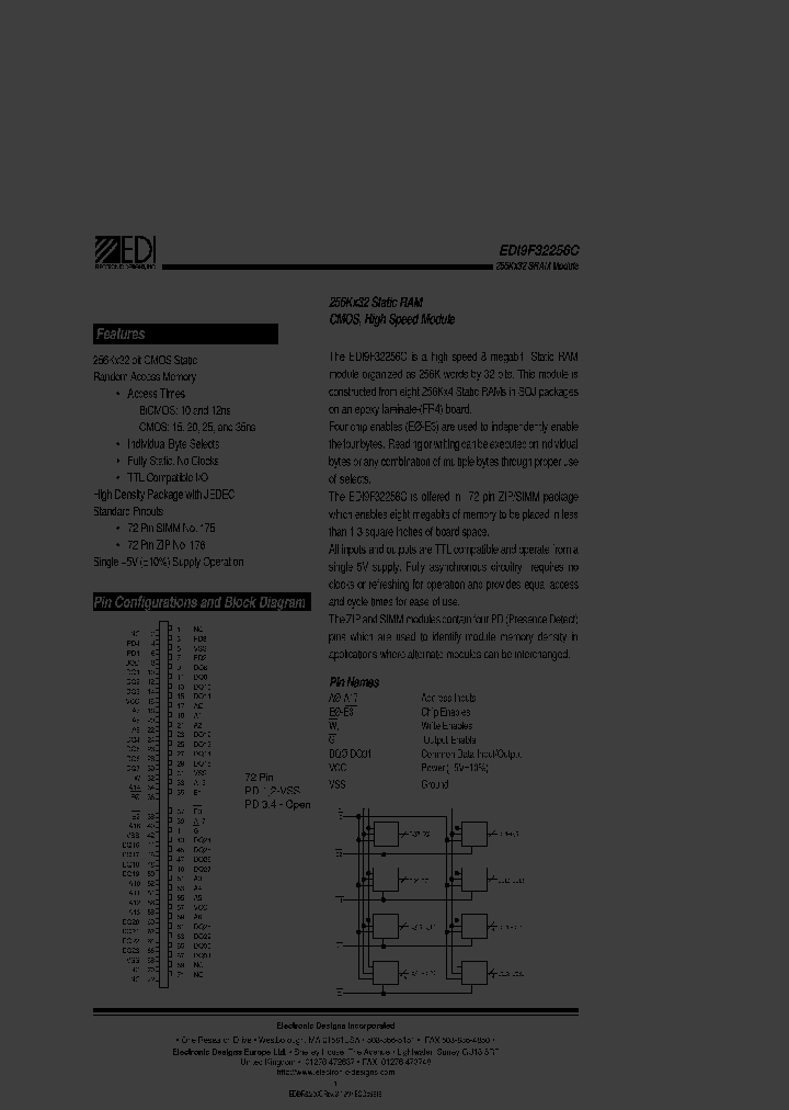 EDI9F32256C25MNC_4493318.PDF Datasheet