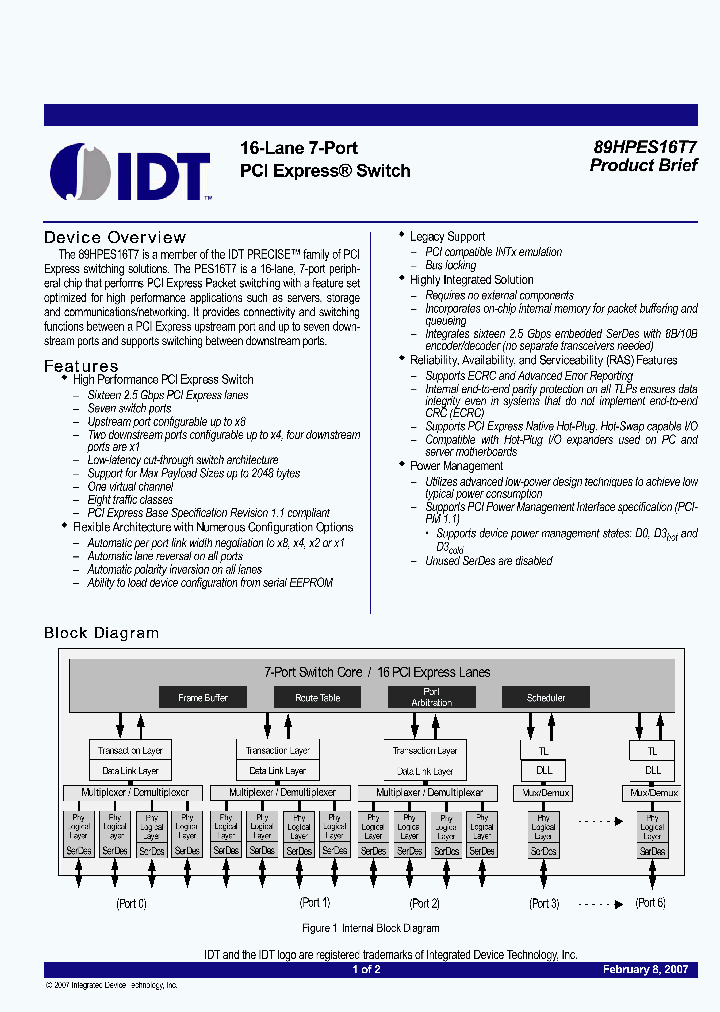89HPES16T7_4493451.PDF Datasheet