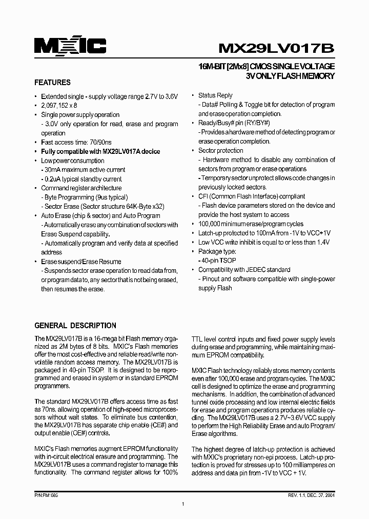 MX29LV017BTI-70G_4495593.PDF Datasheet
