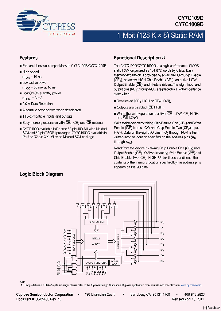 CY7C109D-10ZXI_4496198.PDF Datasheet