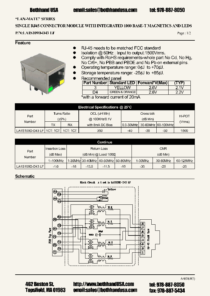 LA1S109D-D43LF_4496618.PDF Datasheet