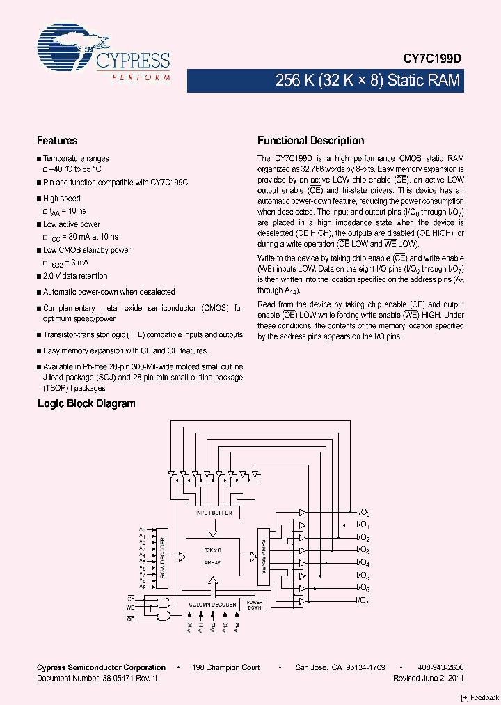 CY7C199D-10VXI_4496193.PDF Datasheet