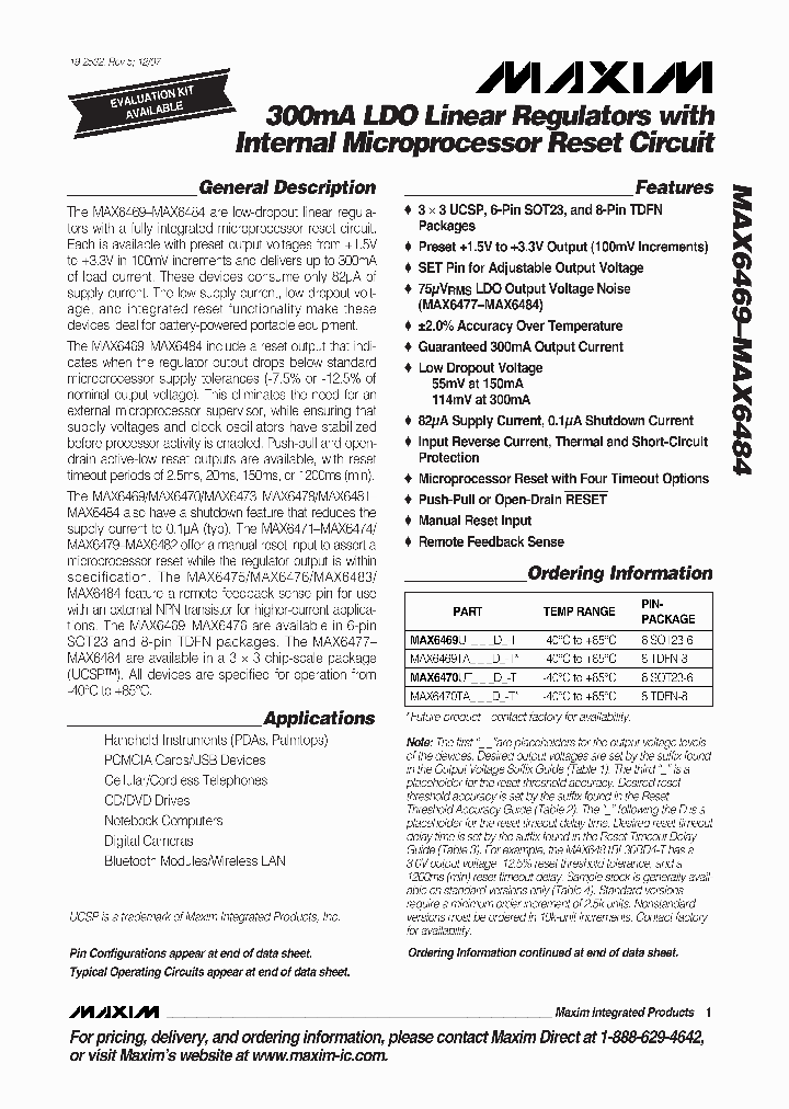 MAX6469TA15BD3T_4502908.PDF Datasheet