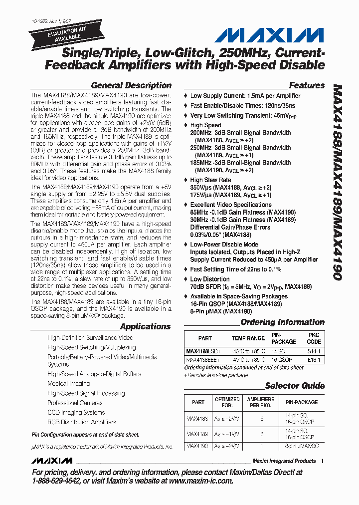 MAX4190_4502547.PDF Datasheet