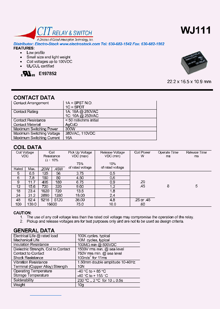 WJ1111C9VDC60Z_4503149.PDF Datasheet