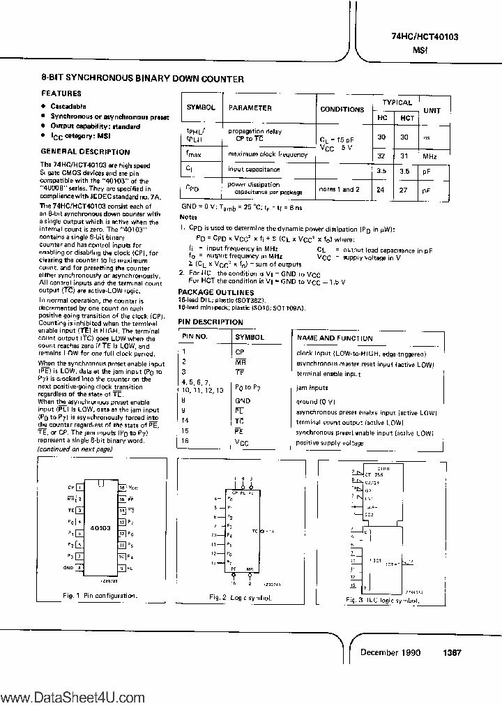 PC74HCT40103_4503588.PDF Datasheet