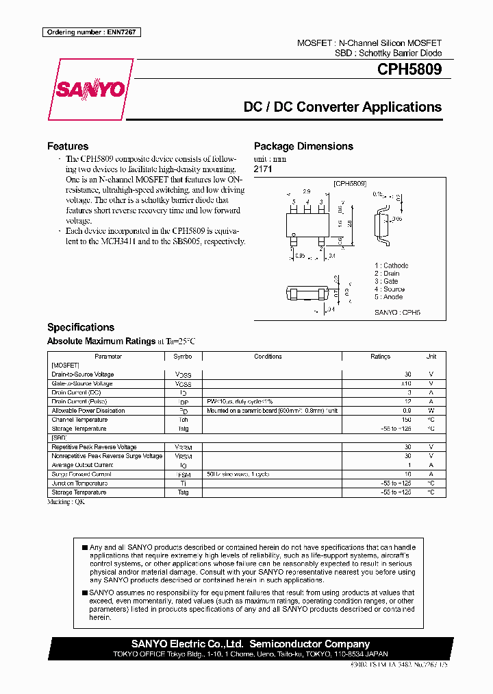 CPH5809_4503811.PDF Datasheet