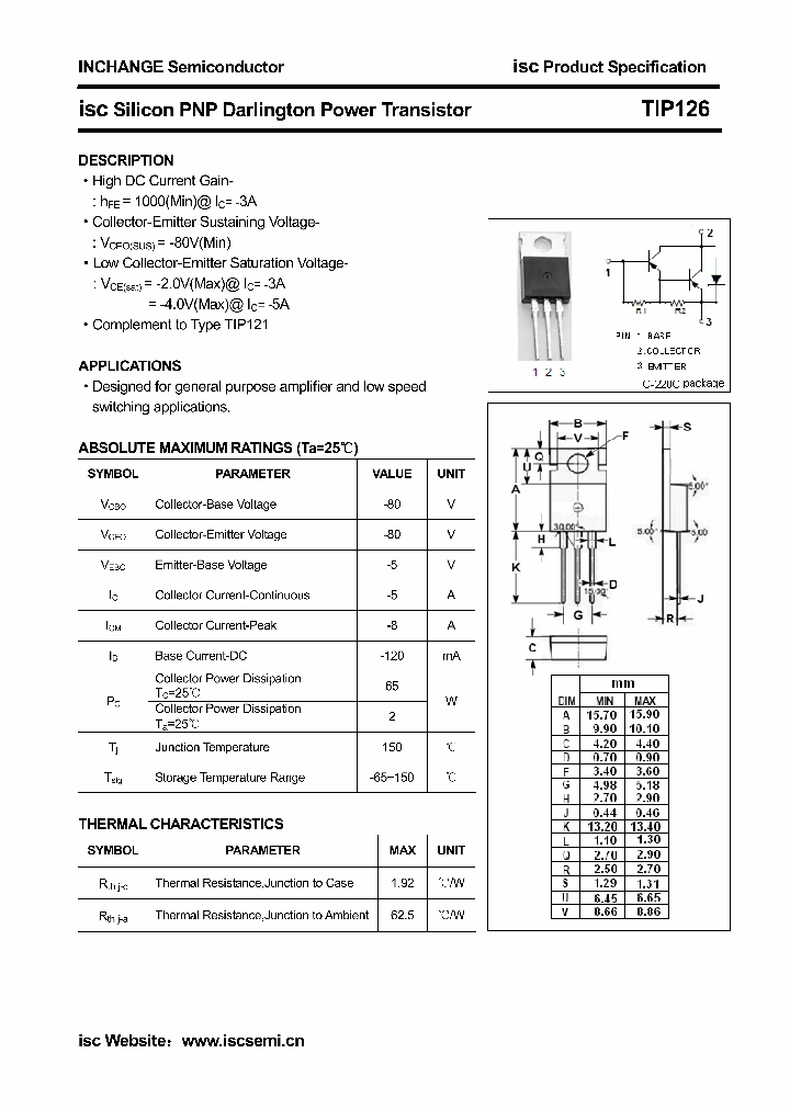 TIP126_4505109.PDF Datasheet