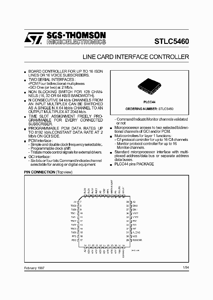 STLC5460_4505787.PDF Datasheet