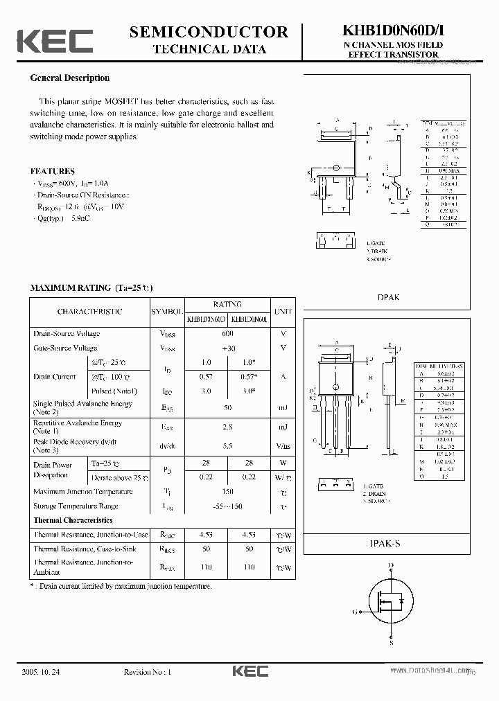 KHB1D0N60I_4506294.PDF Datasheet