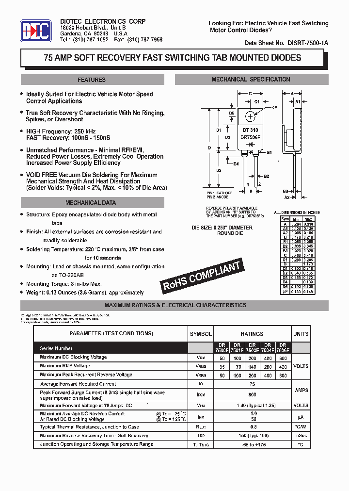 DISRT-7500-1A_4507028.PDF Datasheet