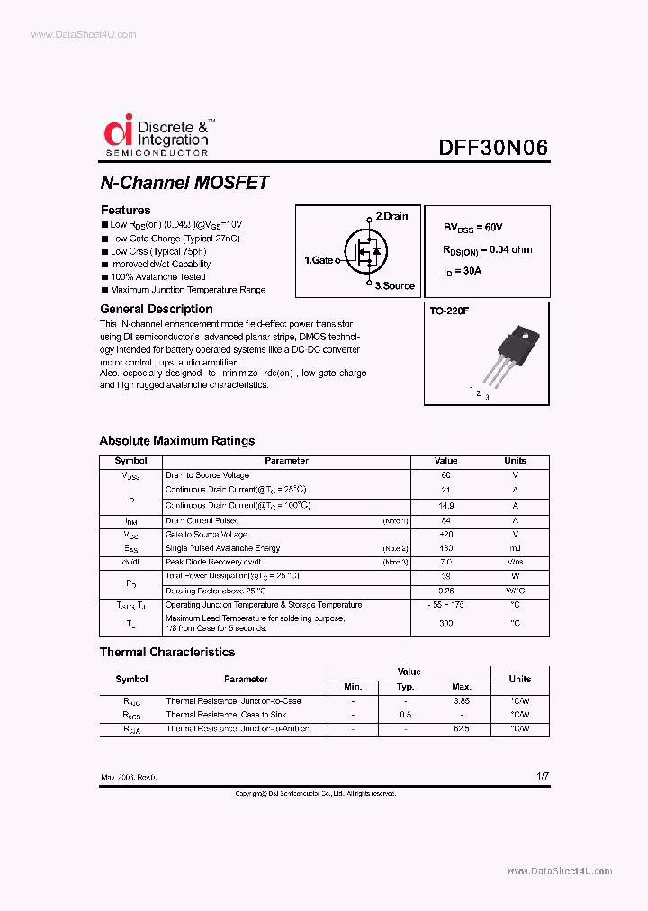 DFF30N06_4508276.PDF Datasheet