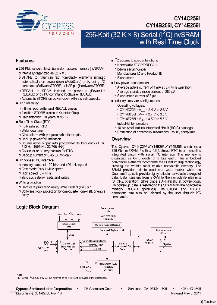 CY14E256I_4508294.PDF Datasheet